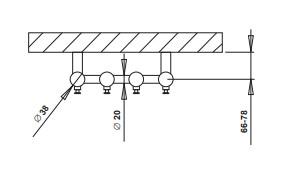 Str&oslash;mberg Regus h&aring;ndkl&aelig;det&oslash;rrer kombidrift - 1500 x 266 mm. - Krom
