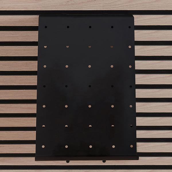 Sort skohylde til akustikpanel - 23 cm Sort skohylde til akustikpanel - 23 cm