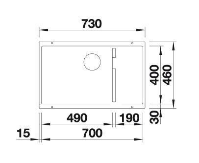 Blanco Subline 700-U level PD køkkenvask - Antracit