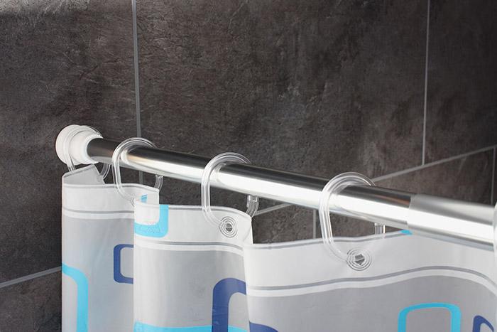 Ridder teleskopstang til badeforhæng - 70-115 cm - Hvid