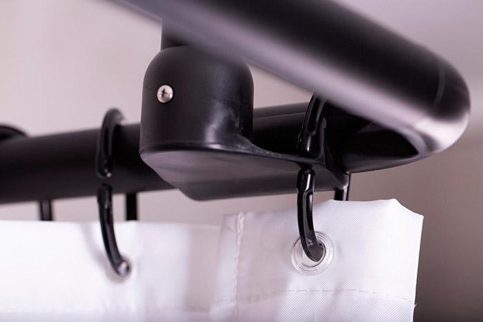 Ridder Wien loftstøtte t/badeforhængsstang - 50 cm - Mat sort Ridder Wien loftstøtte t/badeforhængsstang - 50 cm - Mat sort