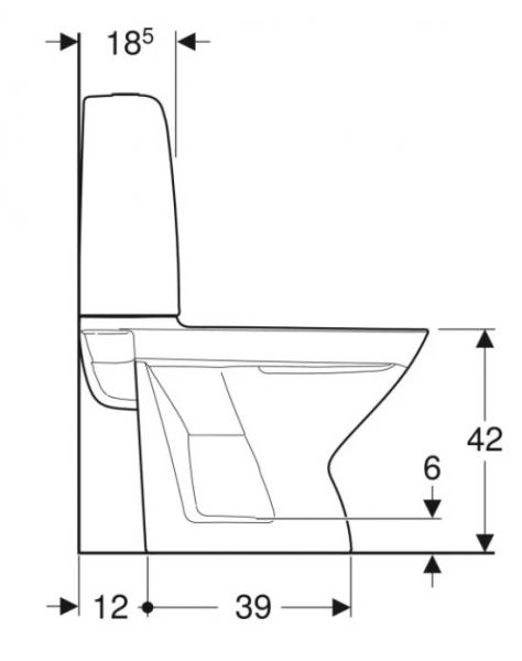 Ifö Spira 6262 toilet m/Ifö clean, RIMfree og universallås - Limning