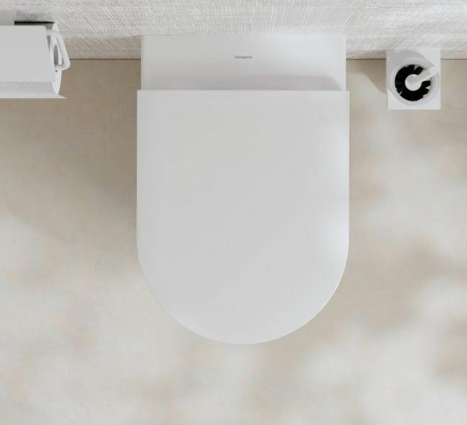 hansgrohe EluPura S v&aelig;gh&aelig;ngt toilet inkl. s&aelig;de og antibakteriel glasur