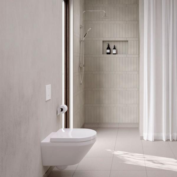 Gustavsberg Graphic v&aelig;gh&aelig;ngt toilet m/s&aelig;de og Hygienic Twist