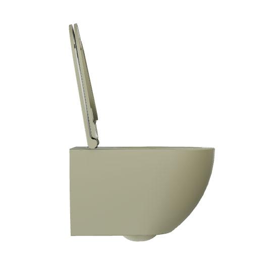 Lavabo Comoda rimless væghængt toilet inkl. EasyClean og sæde m/soft-close - Nature green Lavabo Comoda rimless væghængt toilet inkl. EasyClean og sæde m/soft-close - Nature green