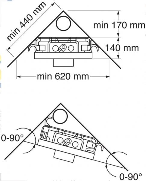 Gustavsberg Trimont XS-fikstur - Høj model med frontbetjening