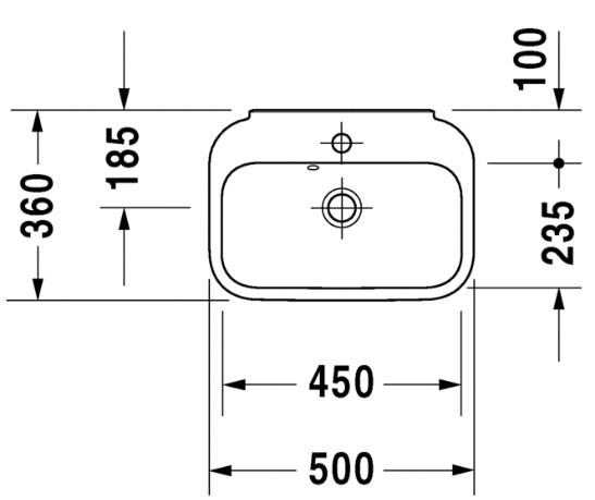 Duravit Happy D.2 50 håndvask t/væg Duravit Happy D.2 50 håndvask t/væg