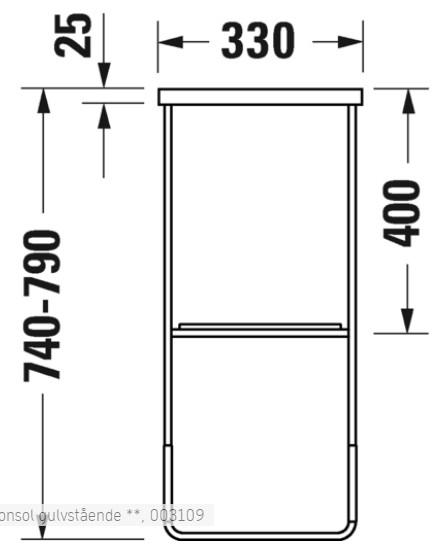 Duravit DuraSquare 45 møbelpakke inkl. mat sort metalkonsol Duravit DuraSquare 45 møbelpakke inkl. mat sort metalkonsol
