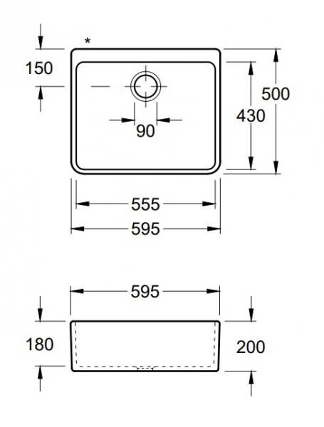 V&B Farmhouse 60 keramisk køkkenvask - C+ V&B Farmhouse 60 keramisk køkkenvask - C+