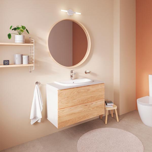 Grohe Bau 55 håndvask t/nedfældning - 1 hanehul