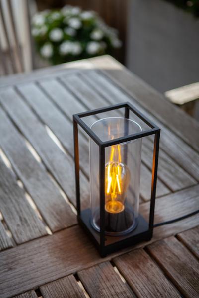 Lutec Tradition Flair udendørs bordlampe - Mat sort