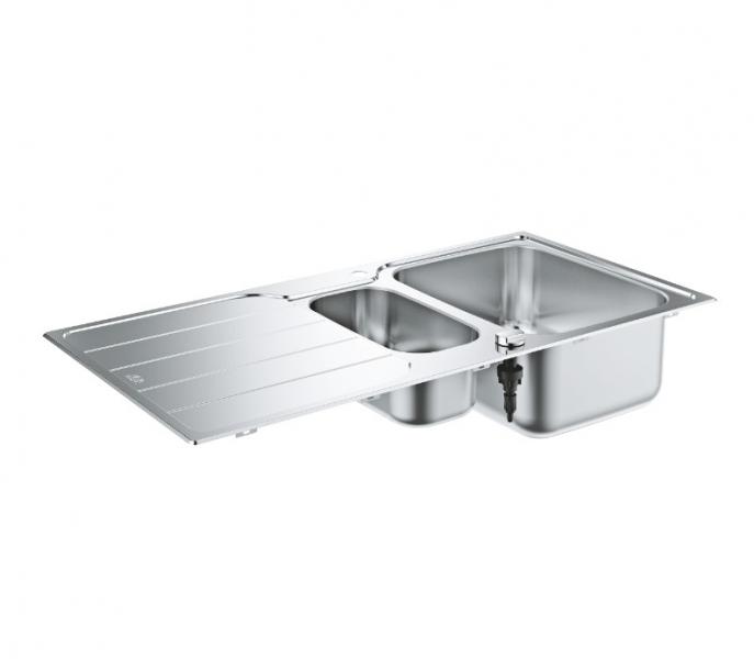 Grohe K500 k&oslash;kkenvask m/skyllesk&aring;l og afl&oslash;bsbakke