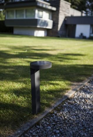 Lutec Diso Solar udendørs standerlampe m/solceller - Grå Lutec Diso Solar udendørs standerlampe m/solceller - Grå