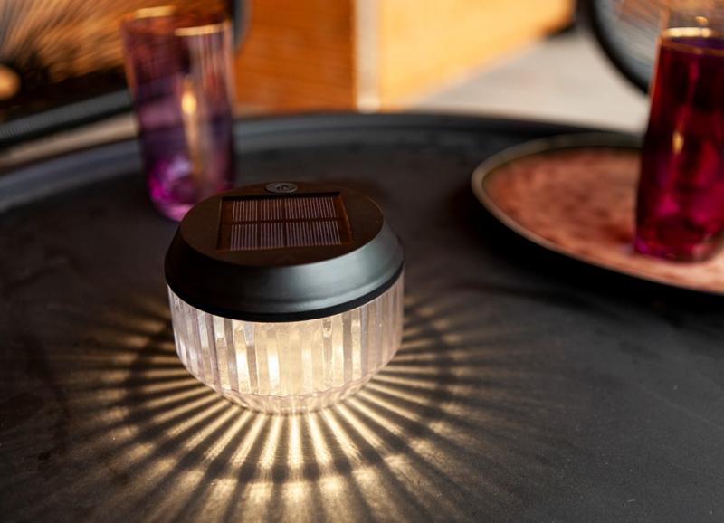 Lutec Solar Diva bordlampe m/solceller - Sæt af 2 - Sort