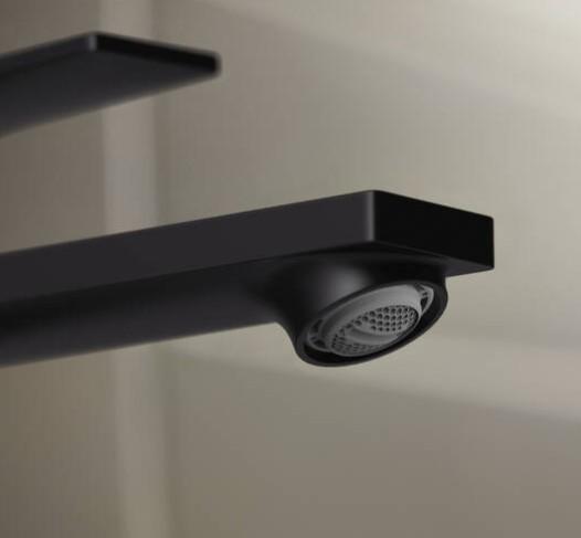 hansgrohe Rebris E 110 håndvaskarmatur m/Coolstart og løft-op bundventil - Mat sort