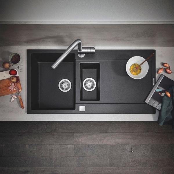 Grohe Minta køkkenarmatur m/udtræk og L-tud - Supersteel