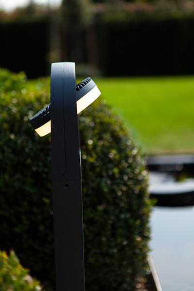Lutec Architectural Fele udendørs standerlampe m/LED og justerbart hoved - Mørkegrå