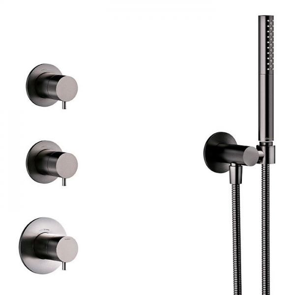 Damixa Iris XS 2 brusesystem til indbygning - Loft - Børstet grafitgrå Damixa Iris XS 2 brusesystem til indbygning - Loft - Børstet grafitgrå