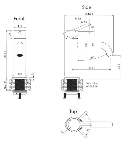 Lavabo Argo & Mira RS komplet pakke til badeværelset - Kobber PVD