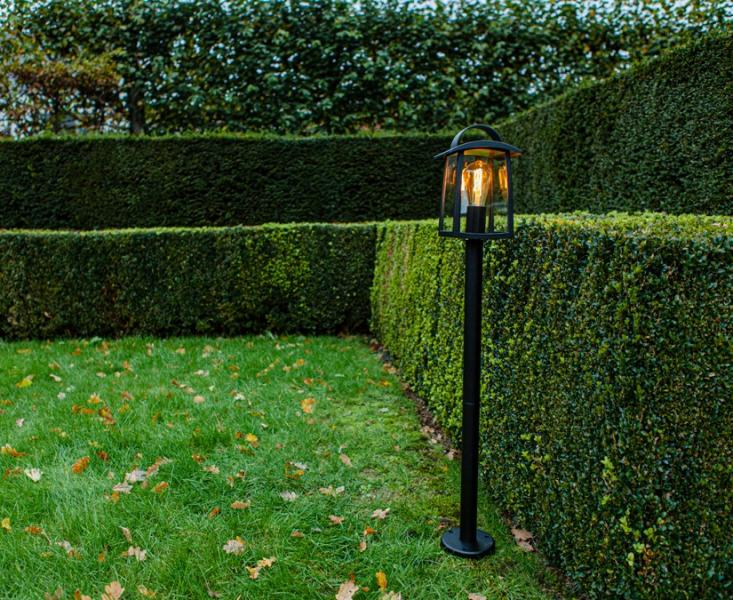 Lutec Tradition Kelsey udendørs standerlampe - Mat sort