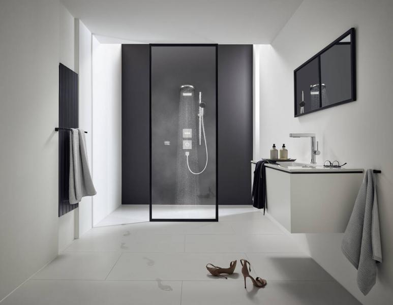 hansgrohe Pulsify Select S 105 Relaxation brusesæt m/EcoSmart 3jet - 90 cm - Mat sort
