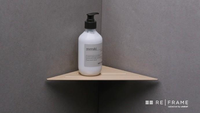 Unidrain ReFrame hjørnehylde - Kobber Unidrain ReFrame hjørnehylde - Kobber