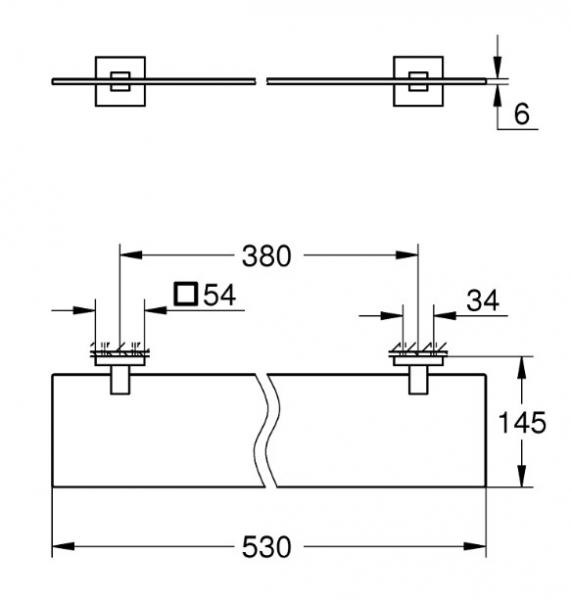 Grohe Start Cube glashylde - Krom Grohe Start Cube glashylde - Krom