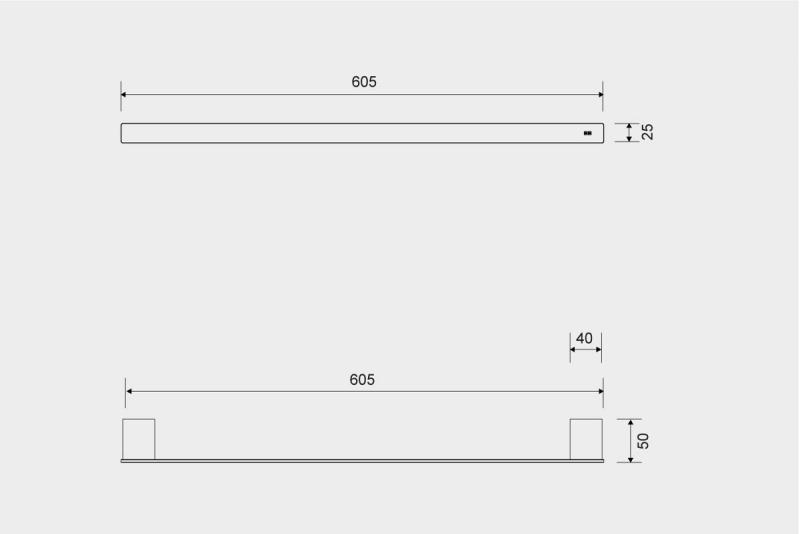 Unidrain ReFrame håndklædestang - 600 - Kobber Unidrain ReFrame håndklædestang - 600 - Kobber