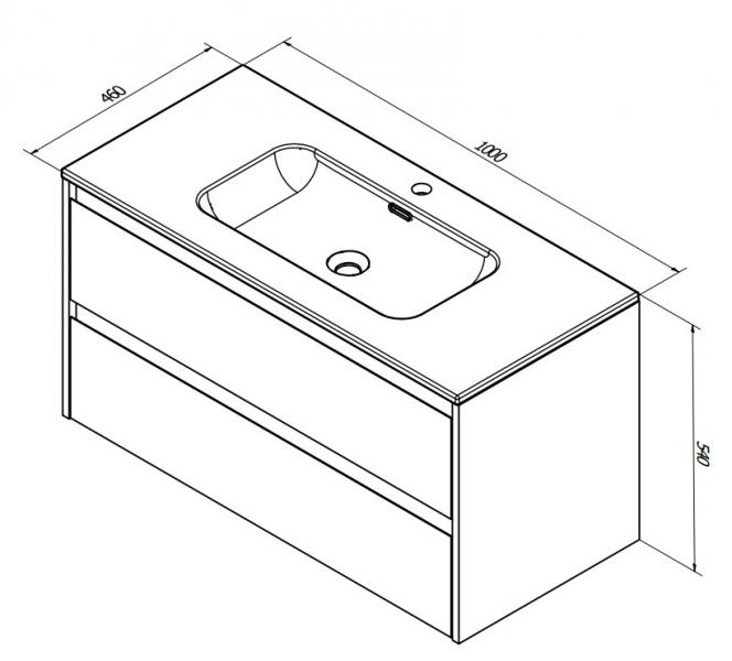 Sanibell Proline møbelsæt 100 m/integrerede greb - Mat hvid Sanibell Proline møbelsæt 100 m/integrerede greb - Mat hvid