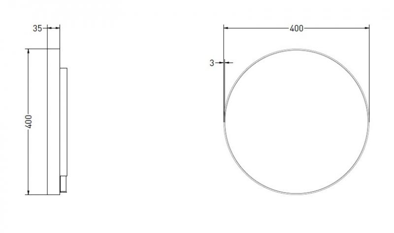 Sanibell Ink SP17 rundt spejl m/backlight, varme og sensor Ø40 - Mat hvid Sanibell Ink SP17 rundt spejl m/backlight, varme og sensor Ø40 - Mat hvid
