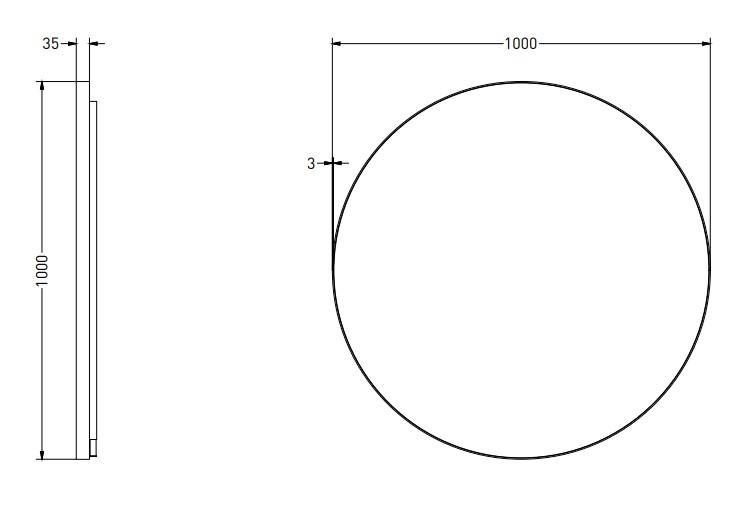Sanibell Ink SP17 rundt spejl m/backlight, varme og sensor Ø100 - Børstet kobber Sanibell Ink SP17 rundt spejl m/backlight, varme og sensor Ø100 - Børstet kobber