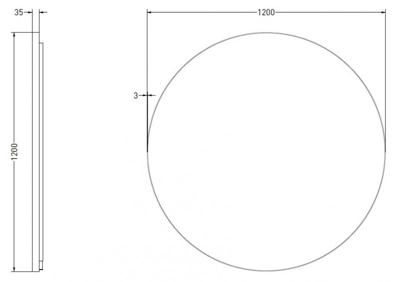 Sanibell Ink SP17 rundt spejl m/backlight, varme og sensor Ø120 - Børstet kobber Sanibell Ink SP17 rundt spejl m/backlight, varme og sensor Ø120 - Børstet kobber