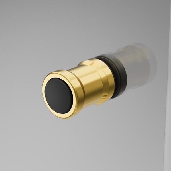 Str&oslash;mberg Noma 110 bruseniche m/folded&oslash;re - 80x80 cm - Klar glas/poleret messing