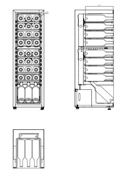 Cavin Northern Collection 27 fritstående vinkøleskab m/2 zoner - Sort Cavin Northern Collection 27 fritstående vinkøleskab m/2 zoner - Sort