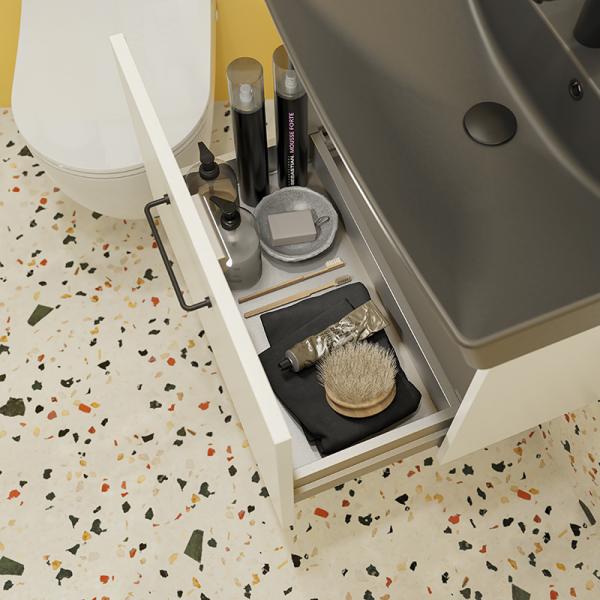 Dansani Mido+ 60 møbelsæt m/Capella håndvask i antracit - Hvid mat Dansani Mido+ 60 møbelsæt m/Capella håndvask i antracit - Hvid mat