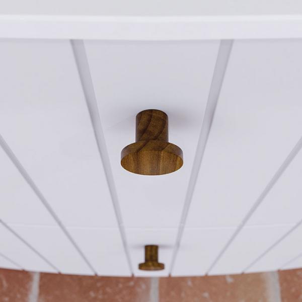 Dansani Luna Vintage 60 møbelsæt m/Stadium vask, buet og rillet front - Hvid mat