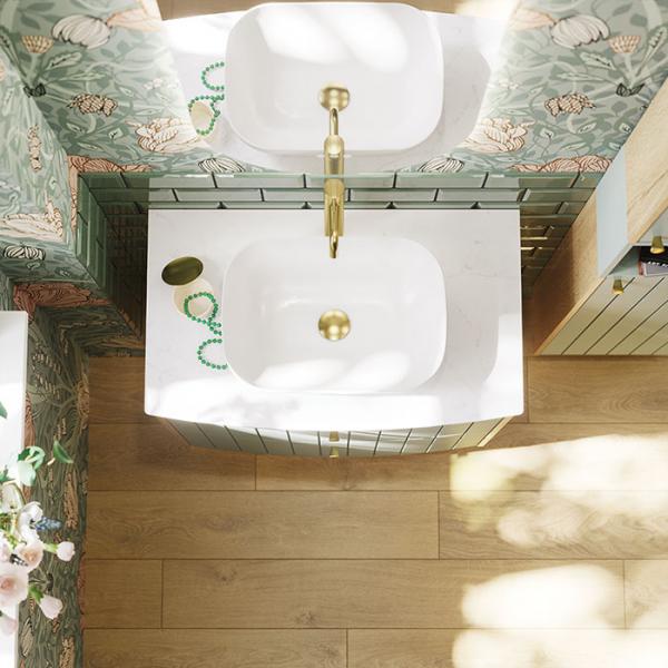 Dansani Luna Vintage 80 møbelsæt m/Stadium vask og riller - Natur eg/valgfri farve