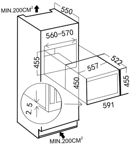 Cavin Scandinavian Collection 18 indbygget vinkøleskab - Sort Cavin Scandinavian Collection 18 indbygget vinkøleskab - Sort