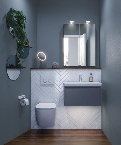 Dansani Luna Classic 60 vaskeskab m/skuffe og integreret greb - Valgfri farve