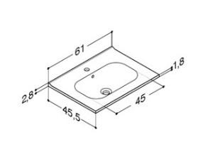 Dansani Luna Urban 60 møbelsæt m/Kantate vask og skuffer - Hvid mat Dansani Luna Urban 60 møbelsæt m/Kantate vask og skuffer - Hvid mat