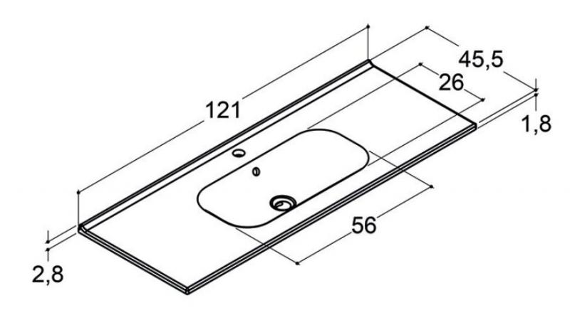 Dansani Luna Urban 120 møbelsæt m/Kantate vask og integrerede greb - Hvid mat Dansani Luna Urban 120 møbelsæt m/Kantate vask og integrerede greb - Hvid mat