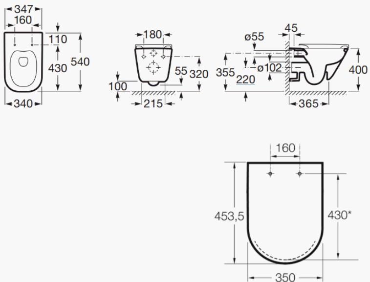 Laufen Roca Gap RIMless toiletpakke inkl. sæde m/soft-close, mellem cisterne og børstet hard graphite betjening Laufen Roca Gap RIMless toiletpakke inkl. sæde m/soft-close, mellem cisterne og børstet hard graphite betjening