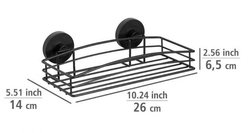 Wenko brusehylde - Mat sort - Skruefri Wenko brusehylde - Mat sort - Skruefri