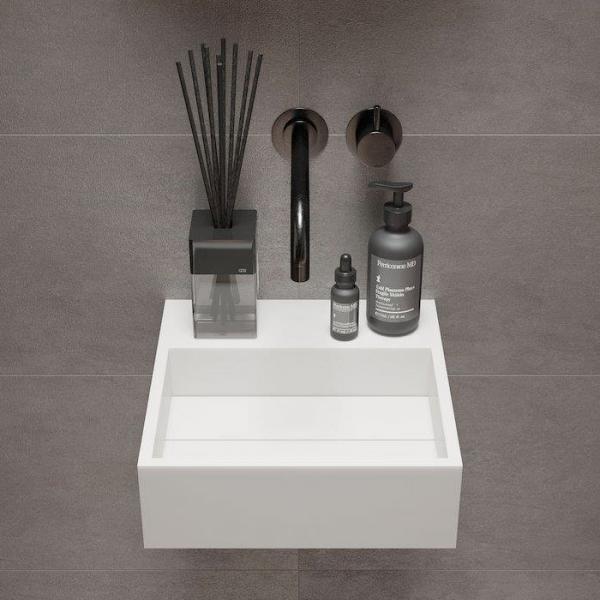 Ideavit Solidcube 30 håndvask t/væg - Uden overløb - Uden hanehul