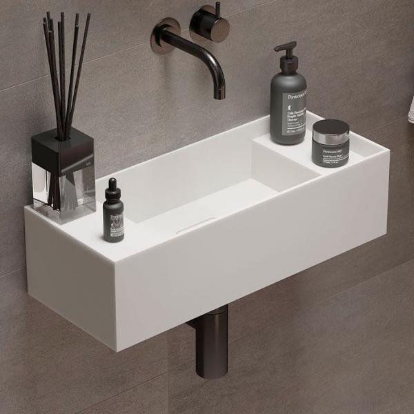 Ideavit Solidbliss 55 håndvask t/væg - Uden overløb - Uden hanehul