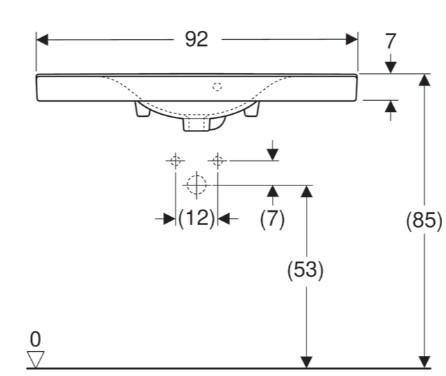 Ifö Spira Compact 92 håndvask t/væg - 1 hanehul - Ifö Clean Ifö Spira Compact 92 håndvask t/væg - 1 hanehul - Ifö Clean