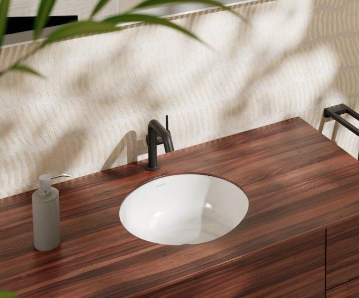 hansgrohe Xuniva S 35 håndvask t/underlimning - Med overløb - Uden hanehul