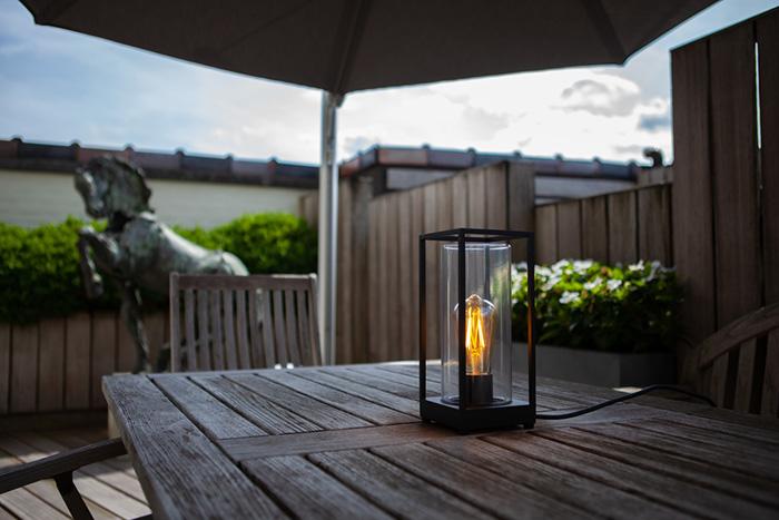 Lutec Tradition Flair udendørs bordlampe - Mat sort