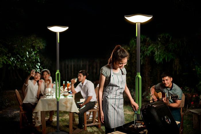 Lutec Poppy udendørslampe m/solceller og højtaler