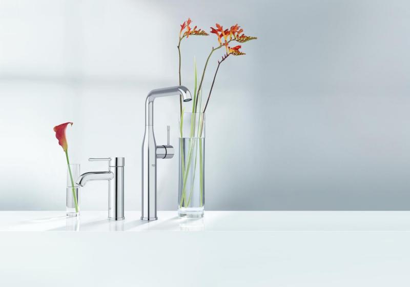 Grohe Essence New håndvaskarmatur u/bundventil - Poleret cool sunrise Grohe Essence New håndvaskarmatur u/bundventil - Poleret cool sunrise